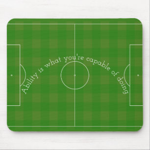 Football Field with Quote Mouse Pad