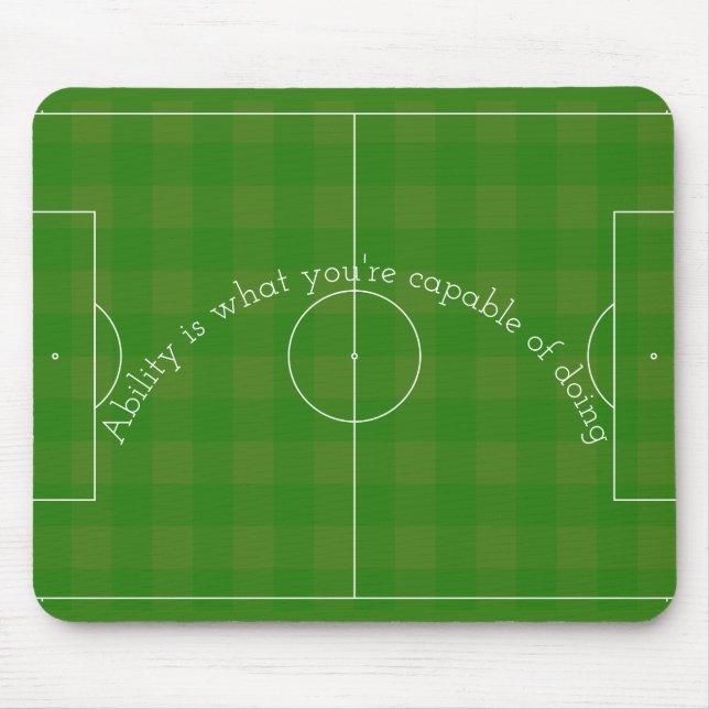 Football Field with Quote Mouse Pad (Front)