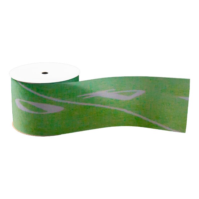 Football Field Yard Lines Fan Player Grosgrain Ribbon (Spool)