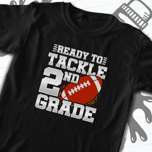 Football First Day 2nd Grade Back To School T-Shirt