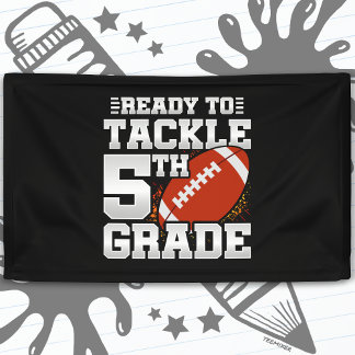 Football First Day 5th Grade Back To School Banner