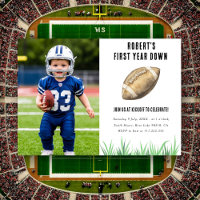 Football First Year Down 1st Birthday Party