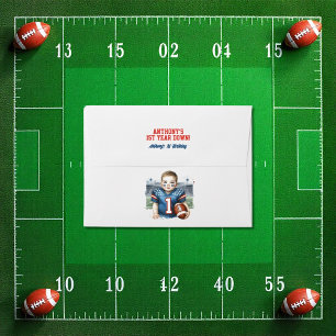 Football First Year Down Birthday Envelope