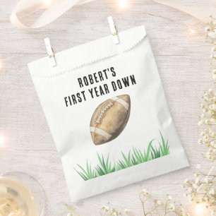 Football First Year Down Birthday Party Favour Bag
