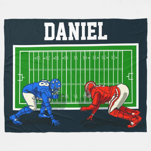 Football Fleece Blanket (Front (Horizontal))
