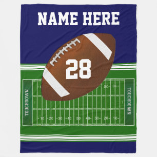 Football Fleece Blanket YOUR Name, Number, Colours