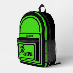 Football, Football Player Girl, Team, Gift Duffle Printed Backpack