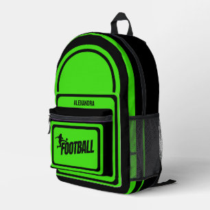 Football, Football Player Girl, Team, Gift Duffle Printed Backpack