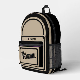 Football, Football Player Girl, Team, Gift Duffle Printed Backpack