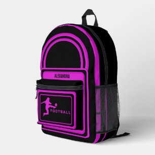 Football, Football Player Girl, Team, Gift Duffle Printed Backpack