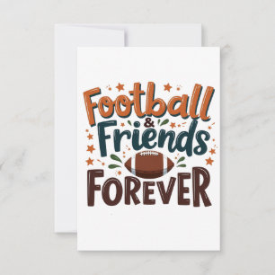 Football Friends Forever Fantasy Football Season  Thank You Card
