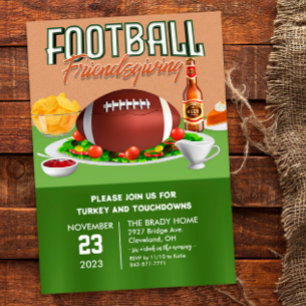 Football Friendsgiving Dinner Invitation