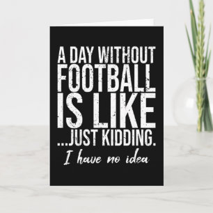 Football funny sports gift idea card