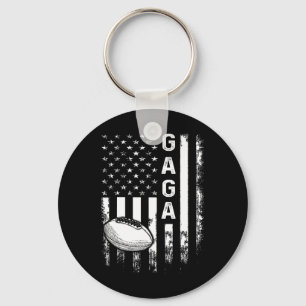 Football Gaga Sports Player America Flag Men Women Key Ring