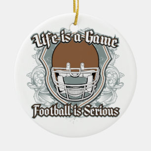 Football Game Brown Ceramic Tree Decoration
