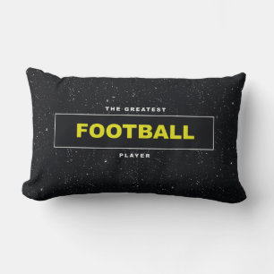 Football Game Day Black Yellow Sports Pillow
