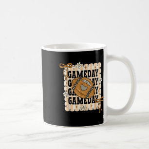 Football Game Day Coquette, Girly Fall Football Mo Coffee Mug