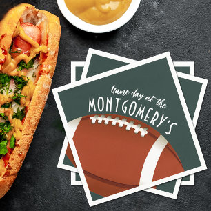 Football Game Day Dark Green Napkin