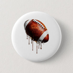 Football Game Day Drip Graphic  6 Cm Round Badge