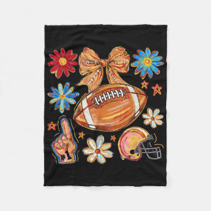 Football Game Day Fall Vibes Touchdown Season Coqu Fleece Blanket