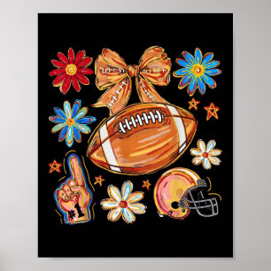 Football Game Day Fall Vibes Touchdown Season Coqu Poster