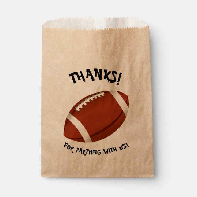 Football Game Day Super Sports Fan PERSONALIZE Favour Bag (Front)