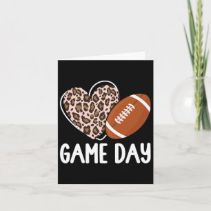 Football Game Day Womens Leopard Cheetah Game Day Card