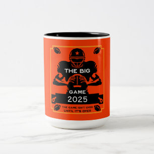 Football Game Fan TV Watch Party Two-Tone Coffee Mug