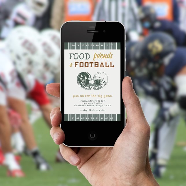 Football Game Night House Watch Party Invitation (Creator Uploaded)