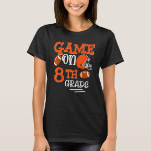 Football Game On 8th Grade Back To School Kid Boy T-Shirt