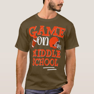 Football Game on Middle School Back to School Kid  T-Shirt