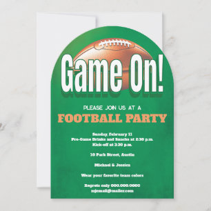 Football Game Party Invitation