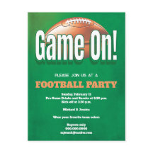 Football Game Party Invitation 