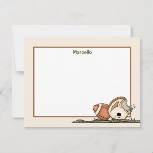 Football Gear Flat Stationery Card