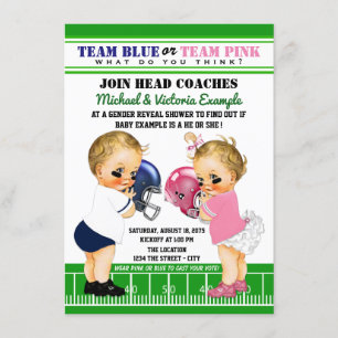 Football Gender Reveal Shower Invitations