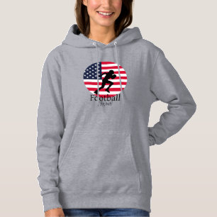 Football Geschenk Sport USA Amerika Ball Sterne Hoodie