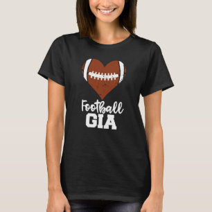 Football Gia Football Heart Grandma Gia T-Shirt
