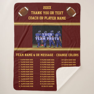 Football Gifts for Seniors, Football Coach Gifts, Sherpa Blanket