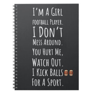 Football Gifts For Teen Girls Player Daughter Kids Notebook