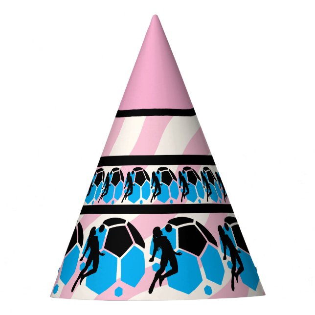 Football Girl Birthday, Football Player Gift Party Hat (Front)