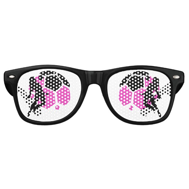 Football Girl Birthday, Football Player Gift Retro Sunglasses (Front)