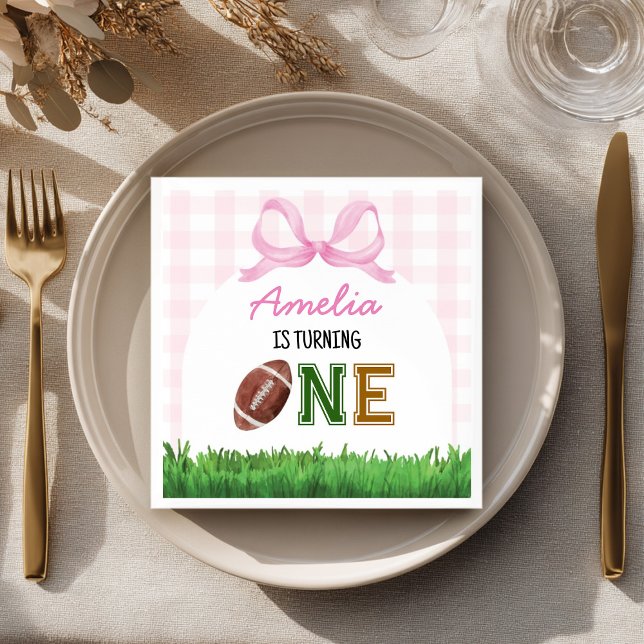 Football Girl Birthday Party Napkins (Creator Uploaded)