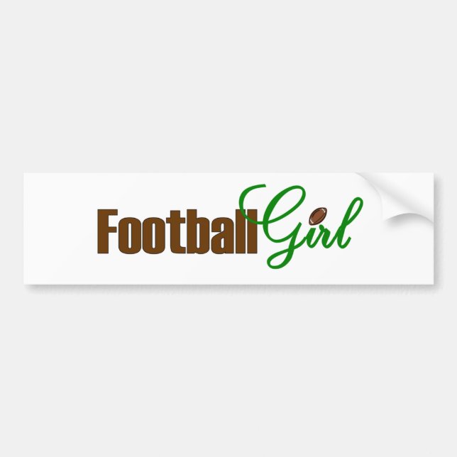 Football Girl Bumper Sticker (Front)