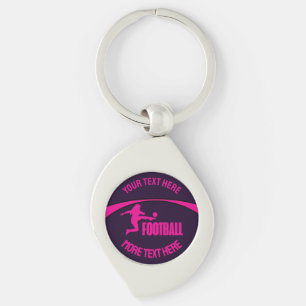 Football Girl Player, Team, Birthday Girl Gift     Key Ring