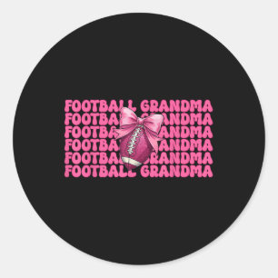 Football Grandma American Football Nana Coquette B Classic Round Sticker