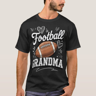 Football Grandma Heart Game Grandma T-Shirt