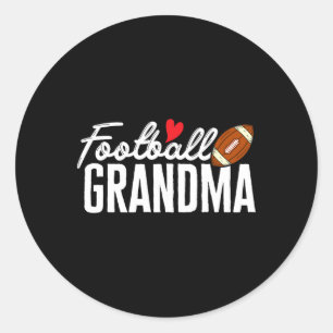 Football Grandma Of Football Player Football Grand Classic Round Sticker