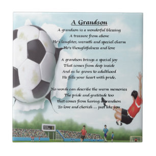 Football   Grandson Poem Tile