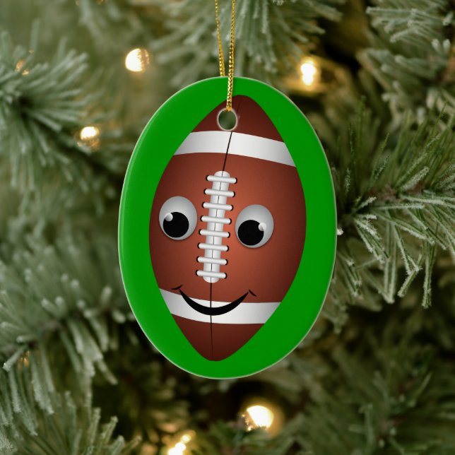 Football Graphic Character Ceramic Tree Decoration (Tree)