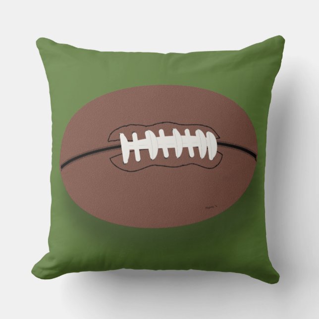 Football Graphic Throw Pillow (Front)